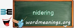 WordMeaning blackboard for nidering